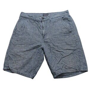 Levis Mens Chino Shorts 30 Blue Stretch Linen Cotton Pocket Pockets